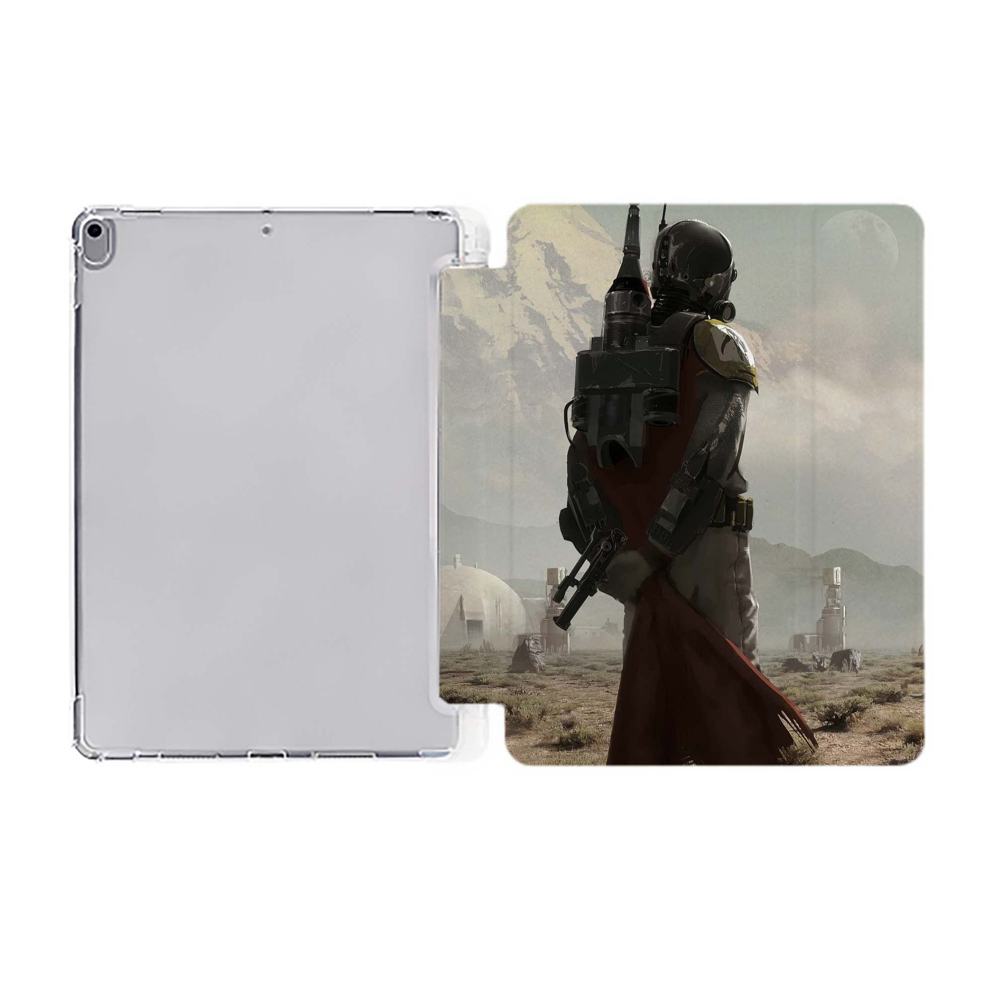 （画像用） スター・ウォーズ Star Wars IPad ケース ペン収納付き 三つ折りスタンド PUレザー×シリコン 対応機種9.5/10.5/10.9インチ
